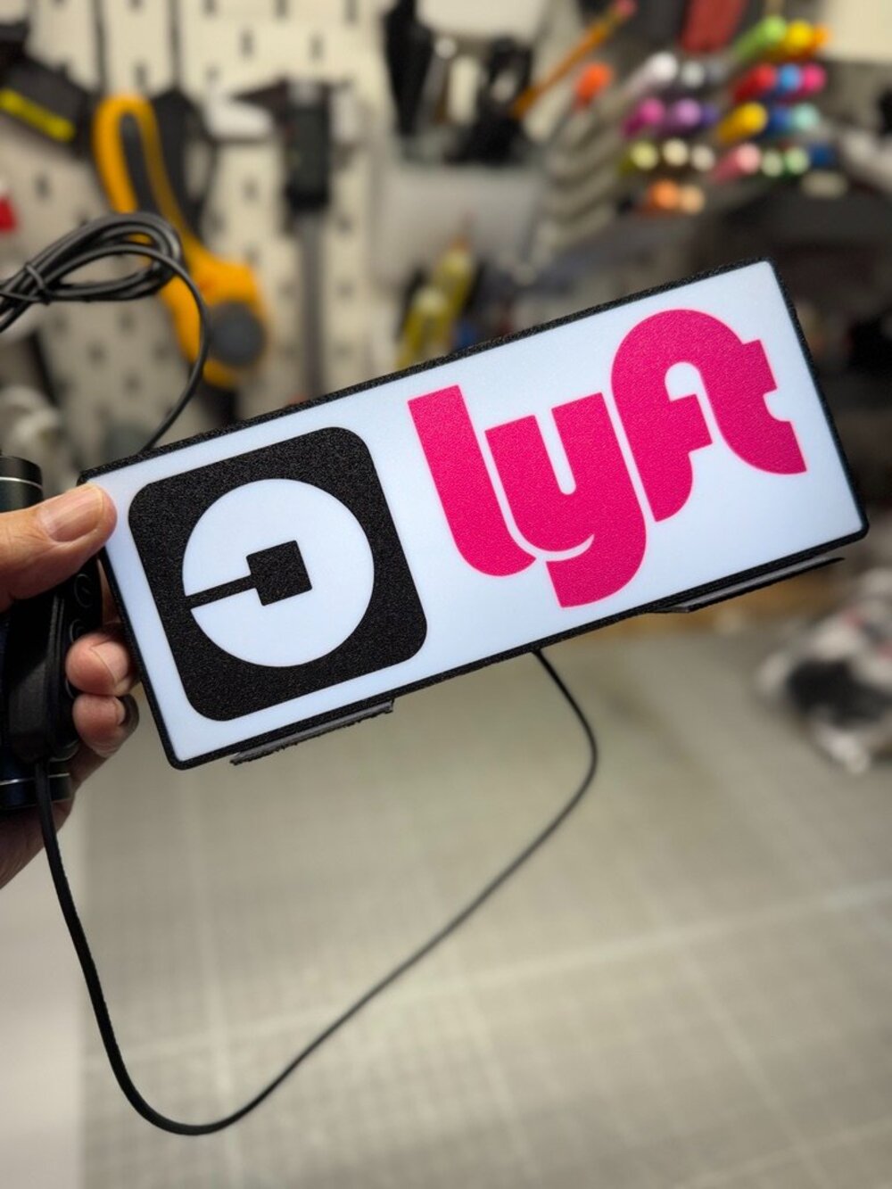 Uber & Lyft Beacon LED Sign USB Dimmable Dash Light Rideshare Driver Gift